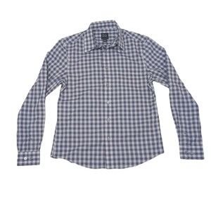 Jos A Bank Traveler Men's‎ Medium Shirt Slim Fit Long Sleeve Button Up Plaid